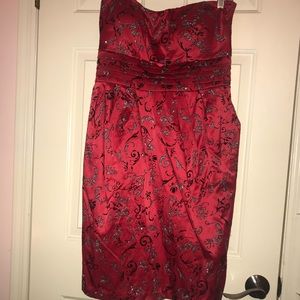 Strapless Christmas dress